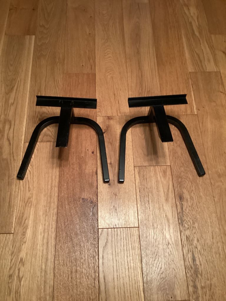 Black paint floor speaker stand