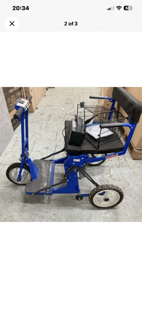 Blue Di Blasi R30 Automatic Folding Car Boot Portable Mobility Scooter 