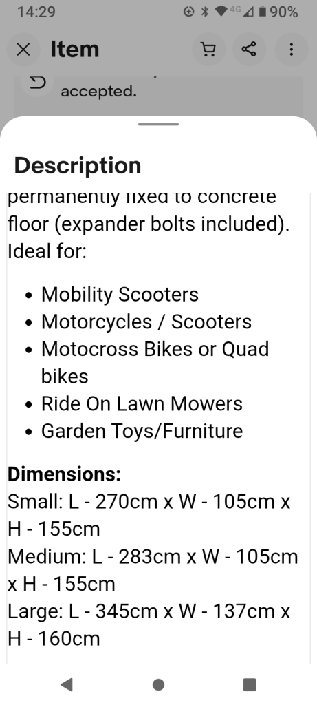 Mobility scooter shelter 