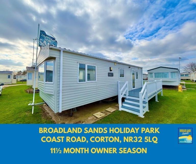 STATIC CARAVAN WITH DECKING FOR SALE AT BROADLAND SANDS HOLIDAY PARK!