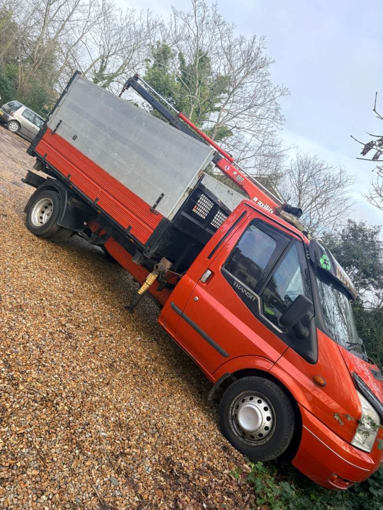 Ford, TRANSIT, 2012 , with hiab ,3way tipper ,high sides 