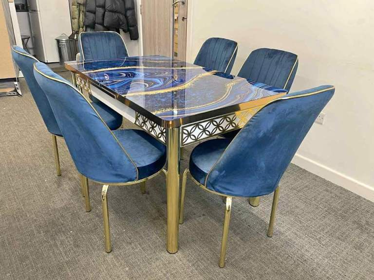 🖤 dest Design Dining Table With 4 & 6 Chairs available 