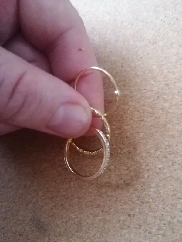 3x golden plate woman's ring( L, XL size) 