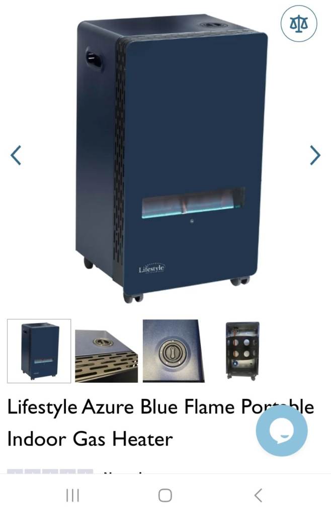 Azure blue flame gas fire
