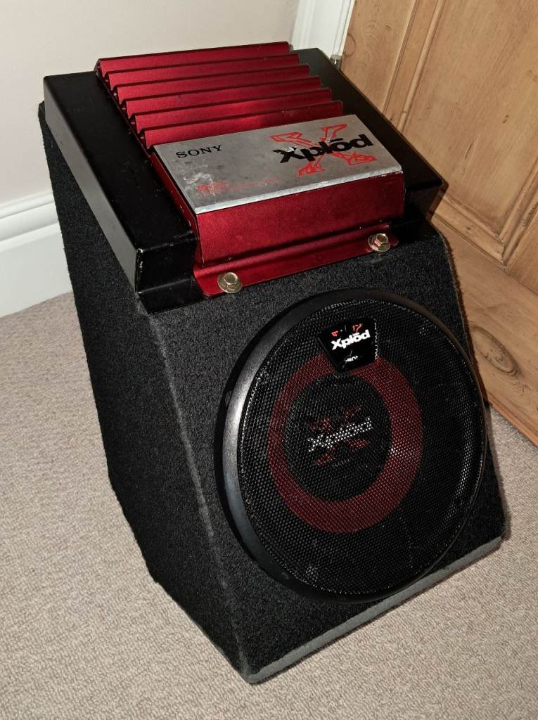 Sony Xplod XS-L835 Car Subwoofer, XM-255EX Amplifier & Boot enclosure – Good Condition