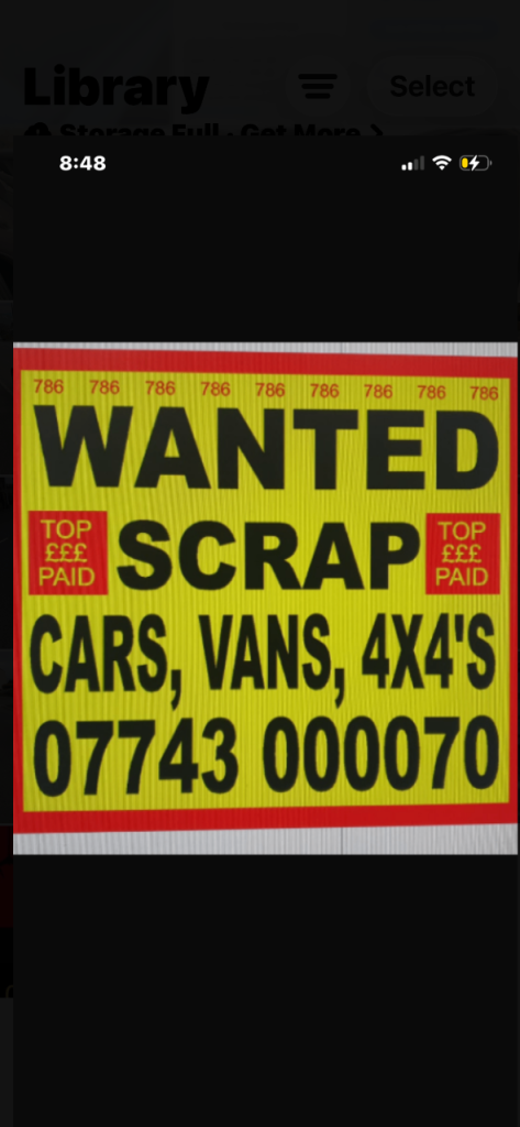 Alls scrap vehicles bought 