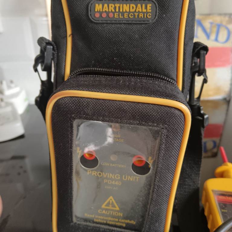 Martindale electrical test lamps with proving unit
