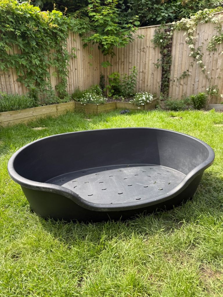 Moderna black plastic dog bed 