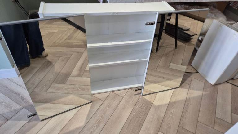  Enhet mirrored bathroom wall double cabinet