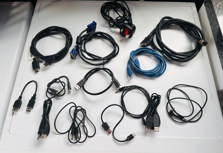 Job Lot of assorted leads and connectors 
