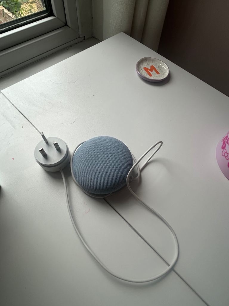 Google Nest Mini Smart Speaker - Sky Blue, Good Condition