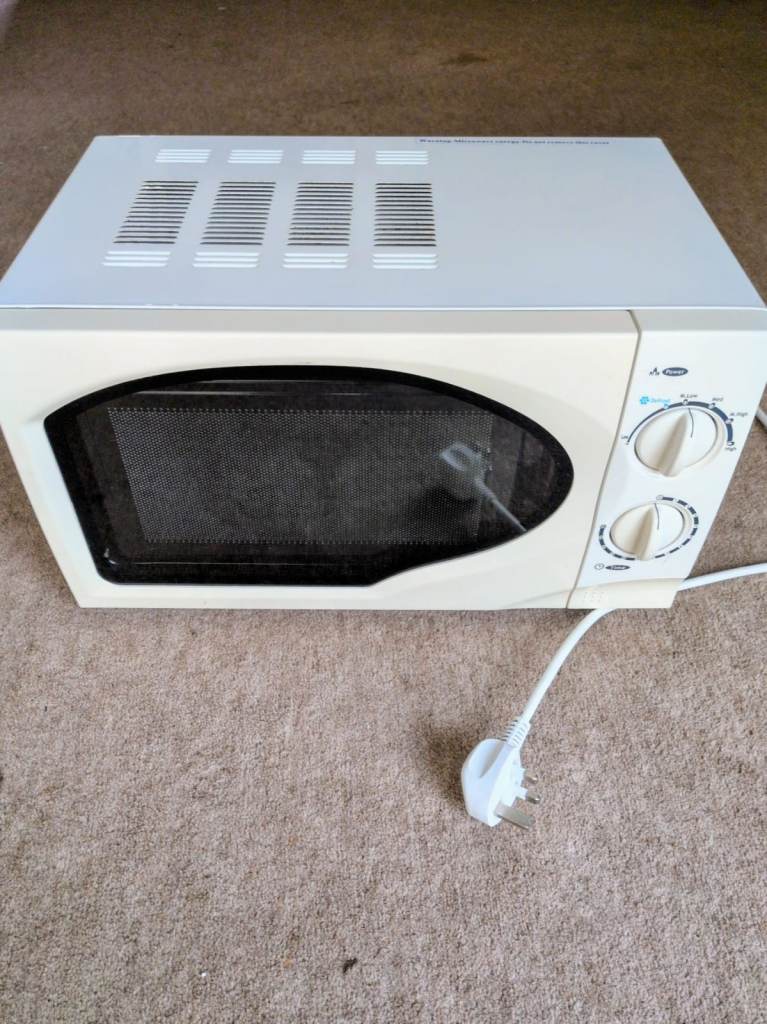 Cream Microwave Oven – Good Condition, Fully Functional