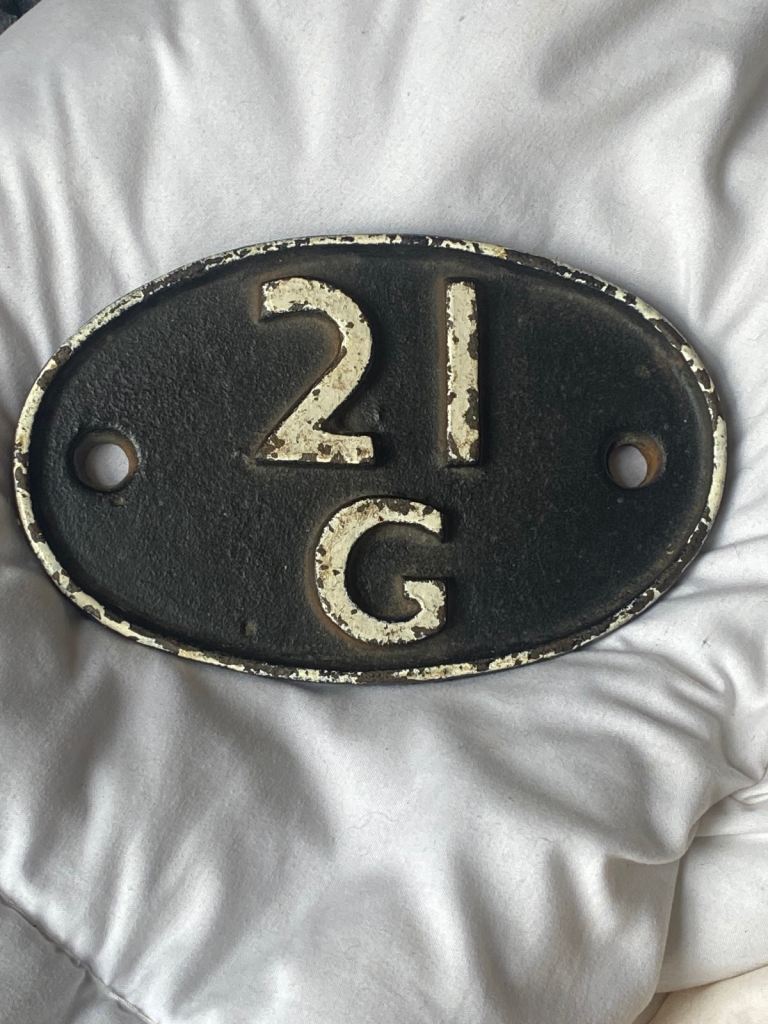 Locomotive shed plate cast iron