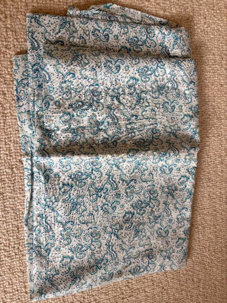 Lovely Paisley Blue and White Floral Patterned New Material
