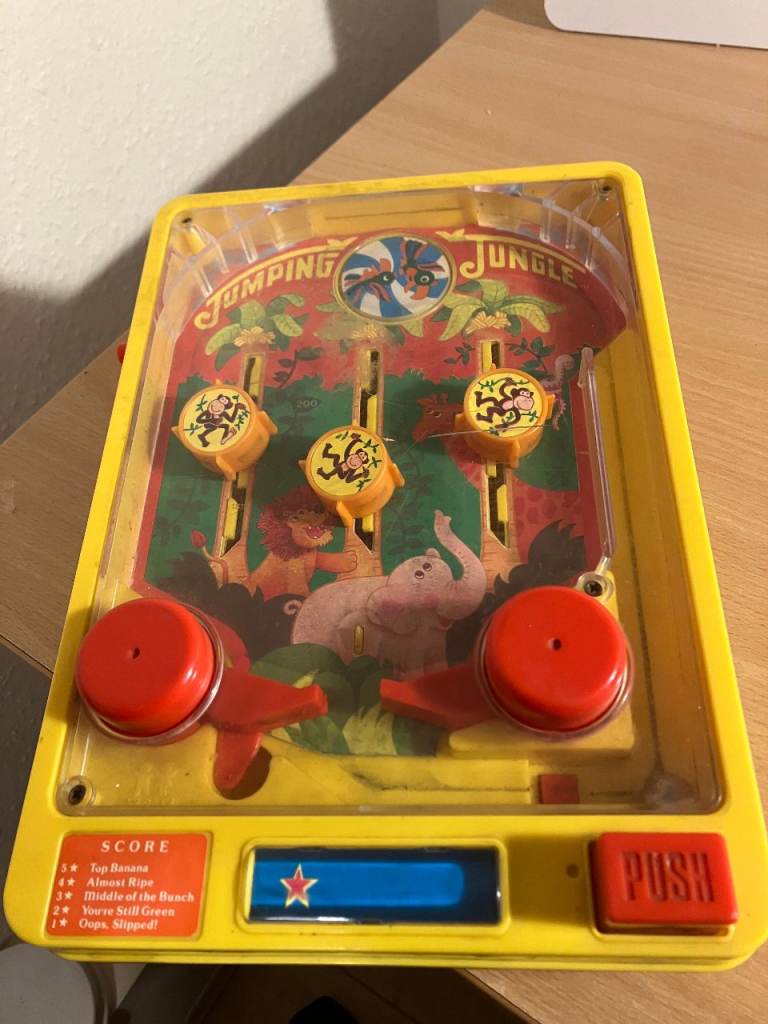 Vintage 1979 Tomy Jumping Jungle Pinball Game Working