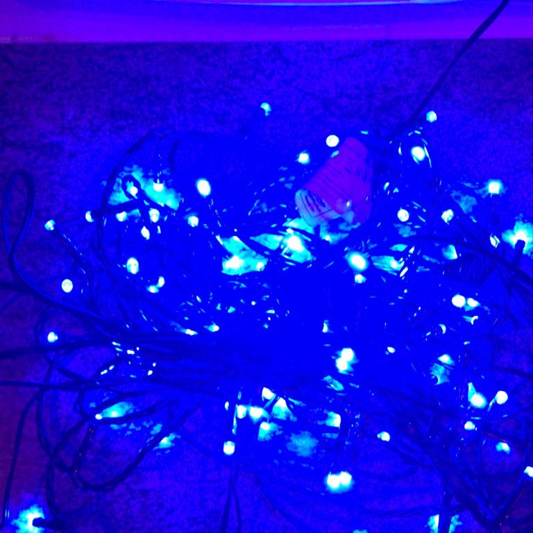 Mains operated Blue Christmas lights
