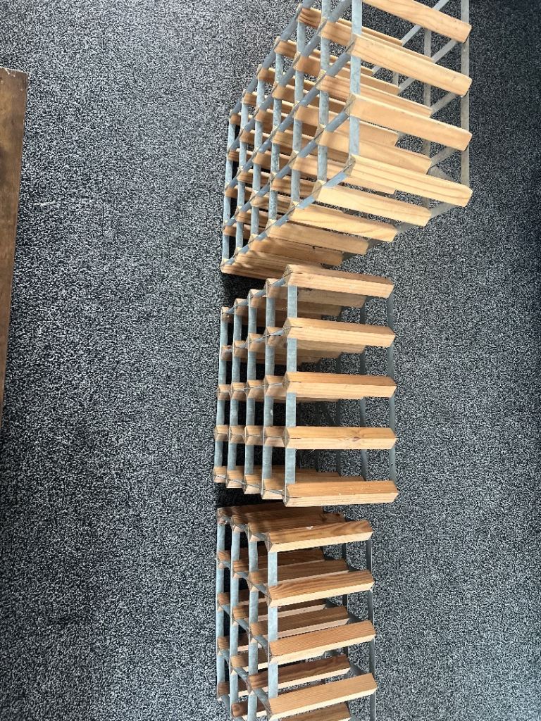 Wooden Wine Rack Storage Unit - Good Condition