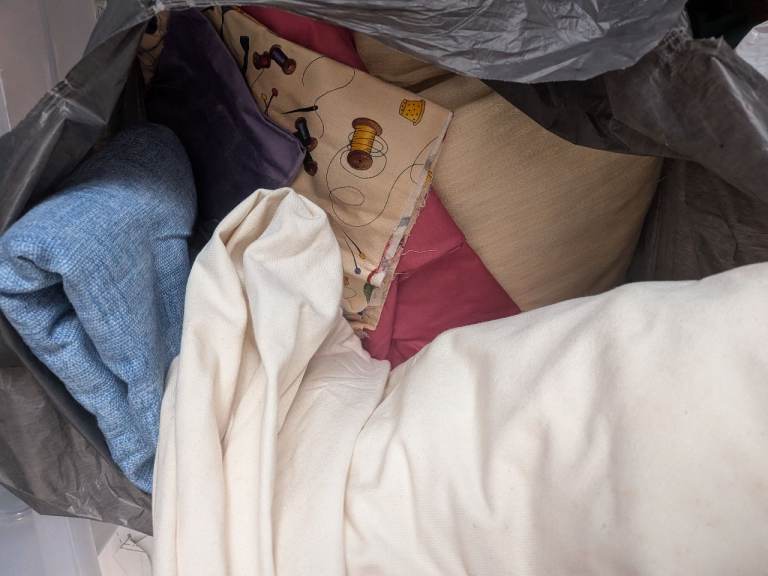 Large bundle of curtains and curtain fabric – Good Condition