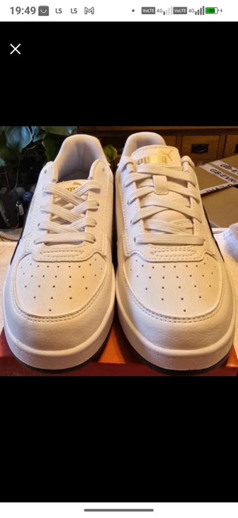 Puma Trainers UK Size 2.5 – White & Black, Brand New