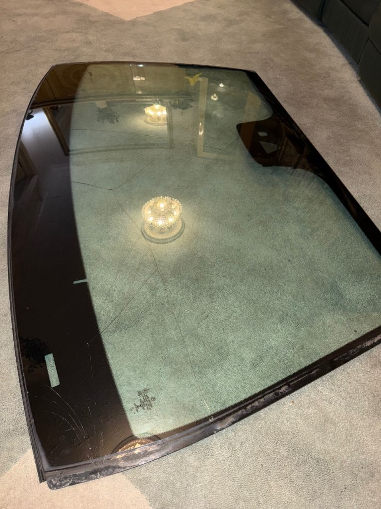 Original Cracked Mercedes E Class Coupe Windscreen