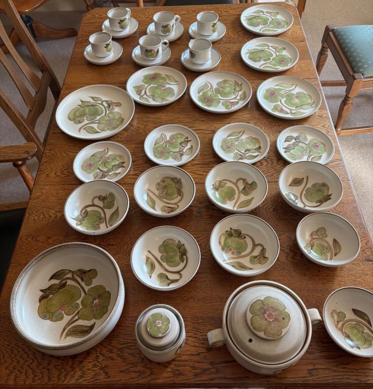 A tableful of vintage Denby Troubadour, Bargain Price