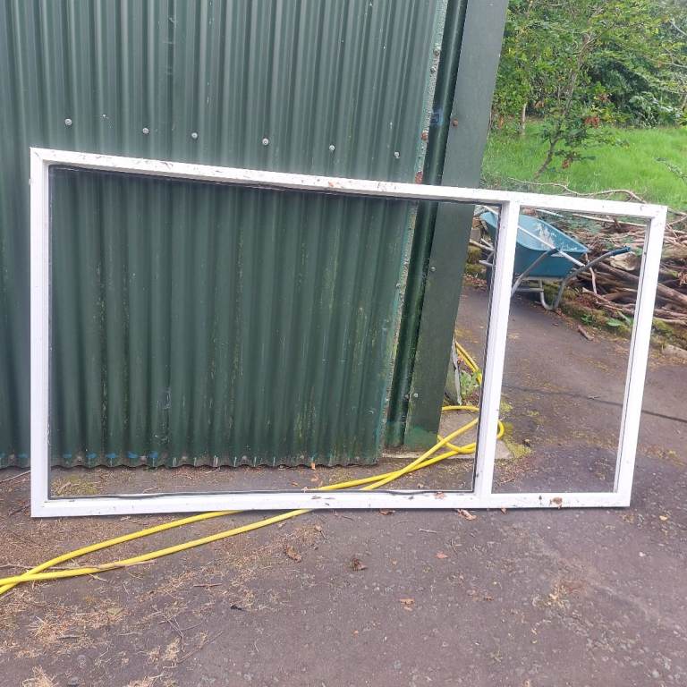 Window frame with side opening