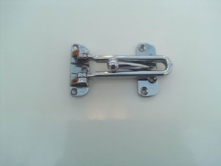 Brand new chrome door security slider.