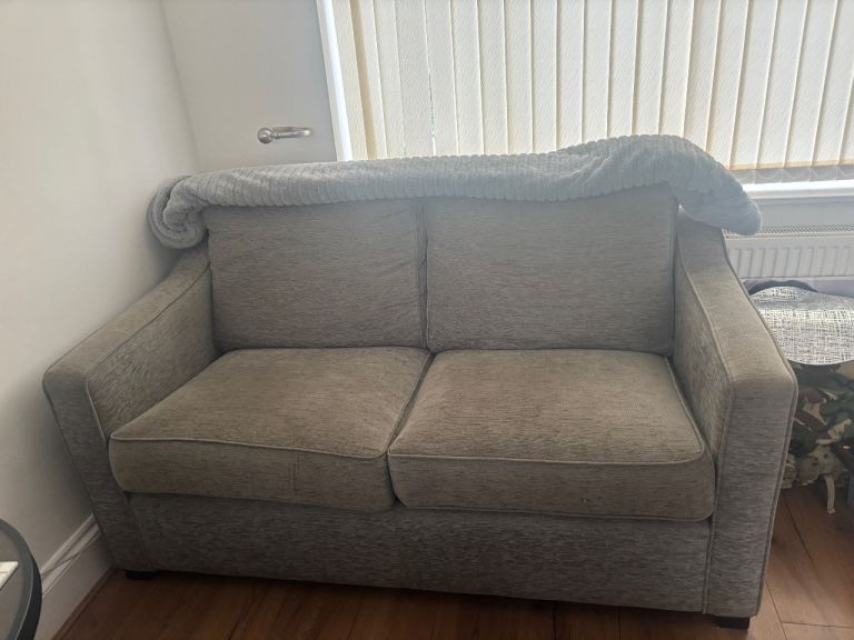 Grey Sofa Bed + Free Matching Arm Chair 