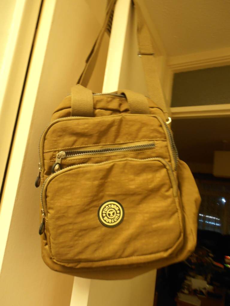 Canvas Shoulder Bag,  with 5 Zipped pockets, fully lined