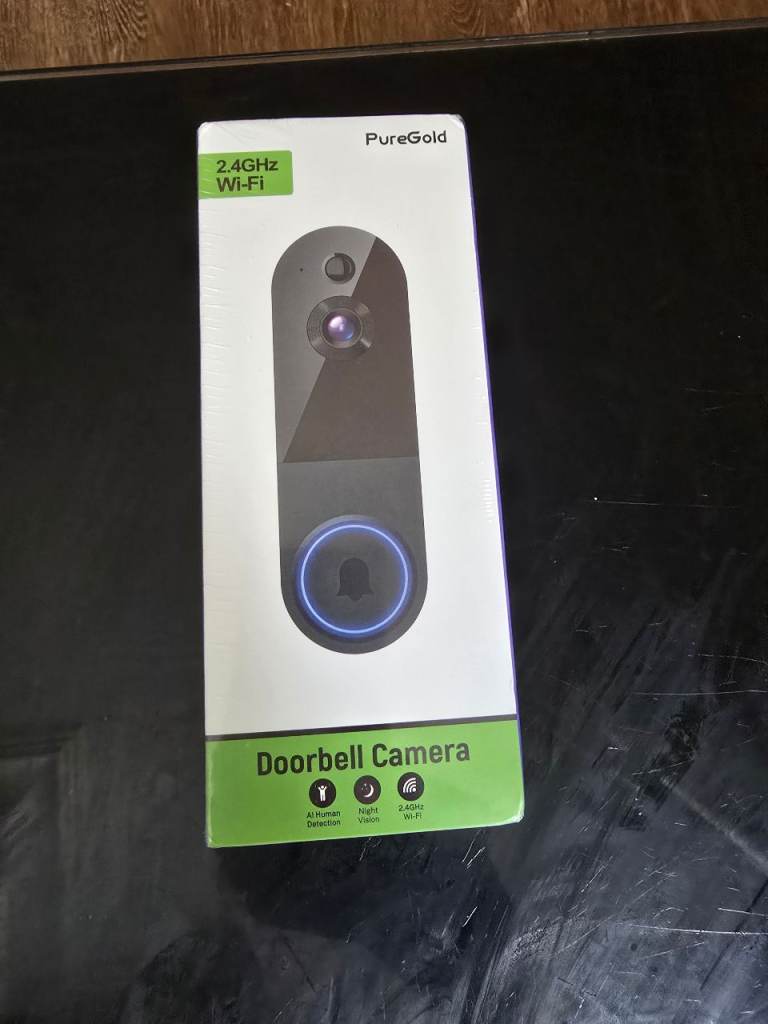 PureGold 2.4GHz Wi-Fi Doorbell Camera - NEW
