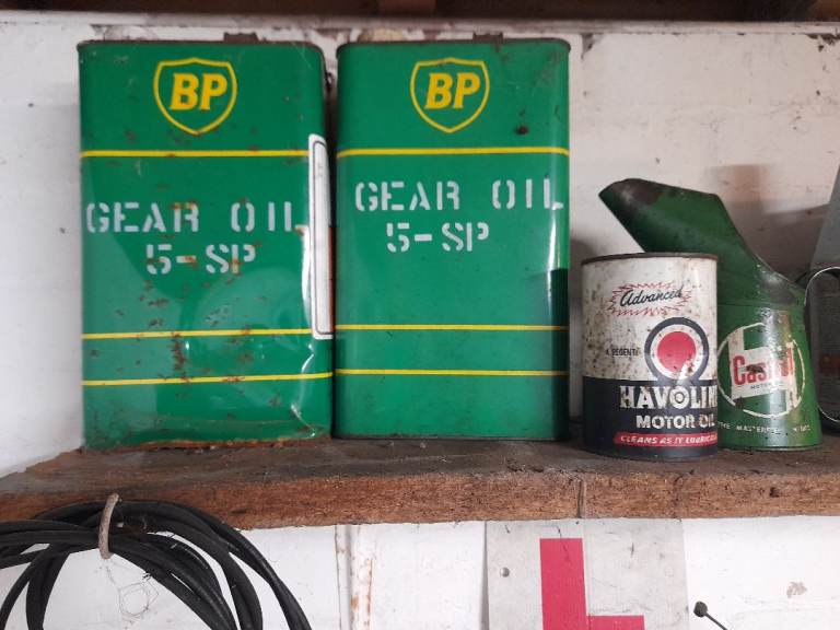 Vintage oil cans  