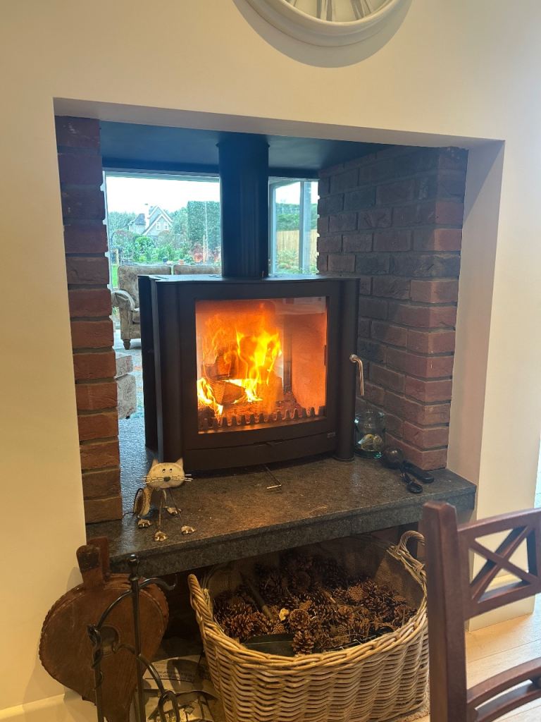 Firebelly FB2DS Double-Sided Wood Burning Stove - Anthracite - British Made