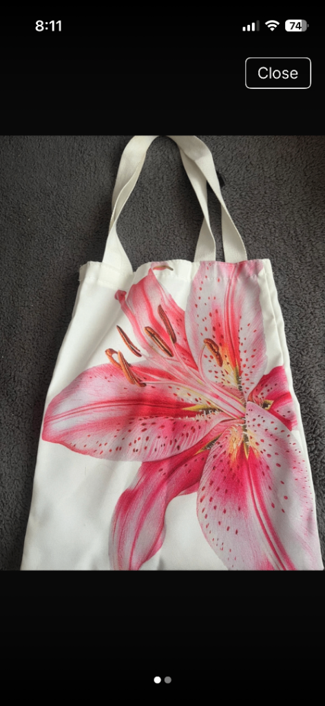 Flower tote bag 