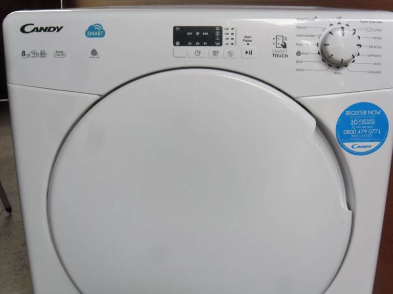 Candy Smart 8kg condenser sensor tumble dryer.