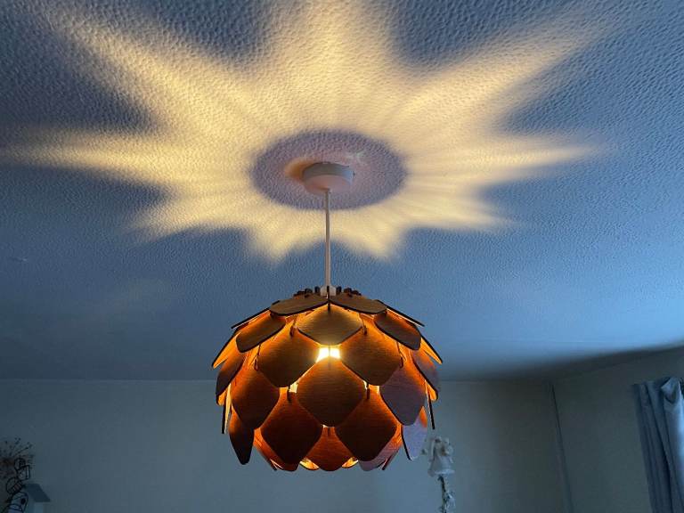 image for Modern Ceiling Lamp Cover Statement Piece | Cosy Winter Lamp Shade B22/BC