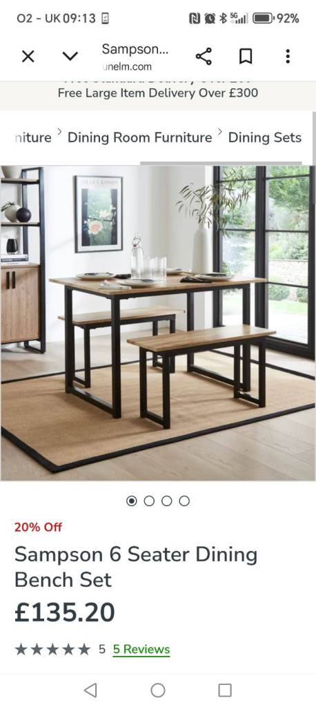 Table and benches 