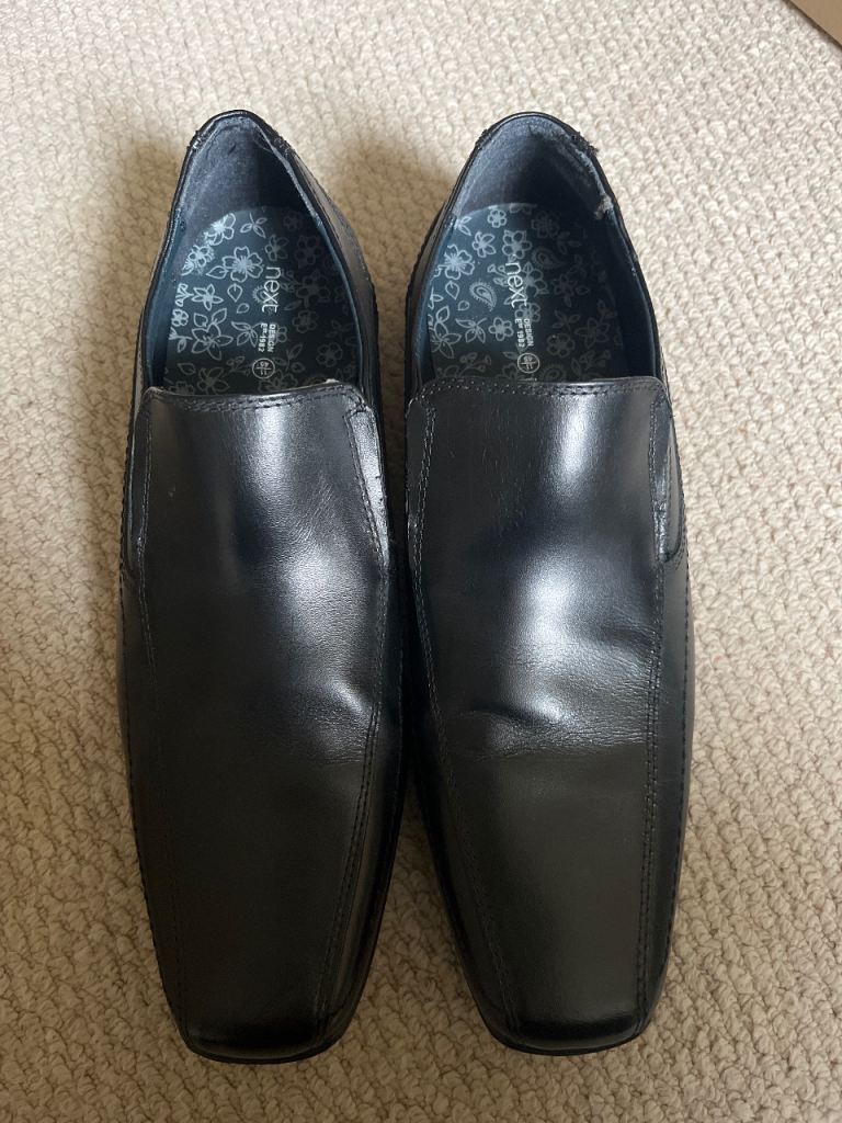 Next Black Leather Formal Shoes – Size 11, V Good Condition