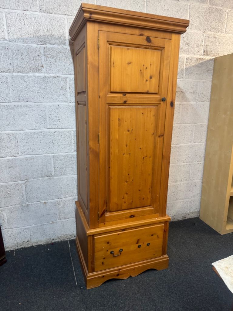 solid Pine single door wardrobe possible Delivery