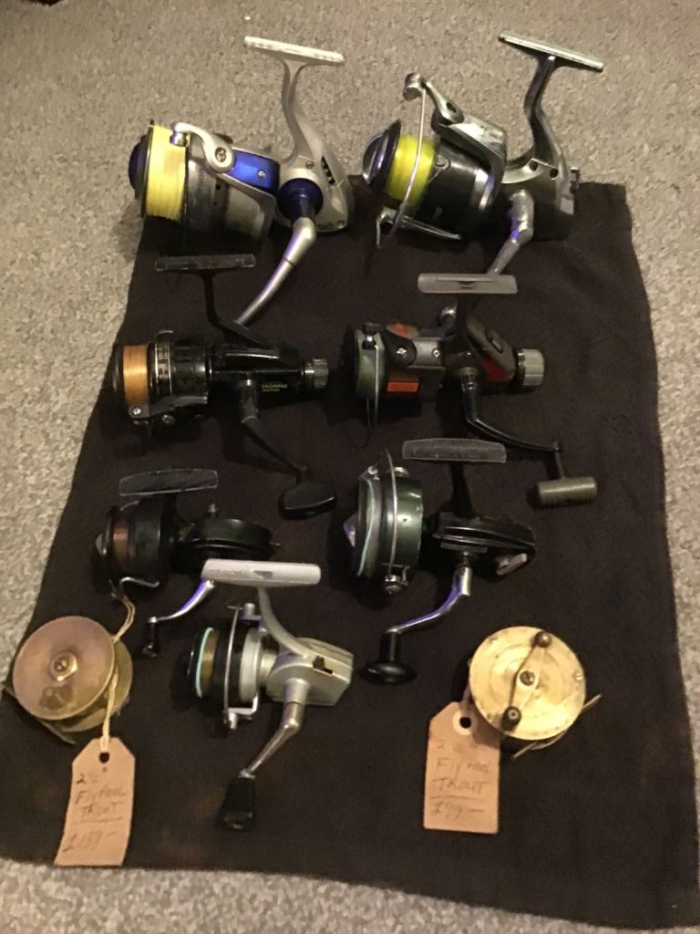 I’m selling my fishing reels plus 2 very old vintage fly reels,,