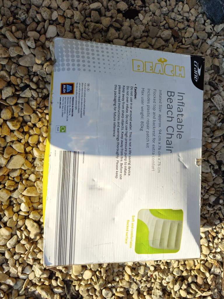 Inflatable beach chair