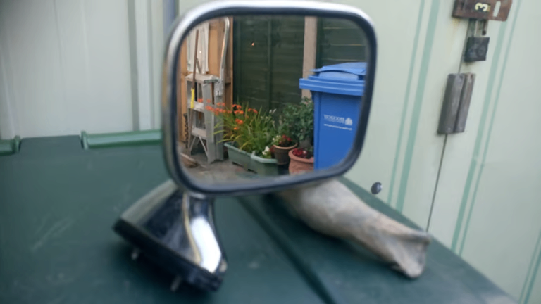 classic car chrome wing mirror