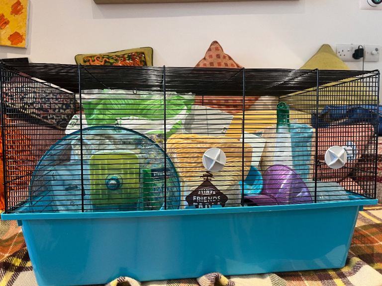 Hamster cage with lots of accessories 