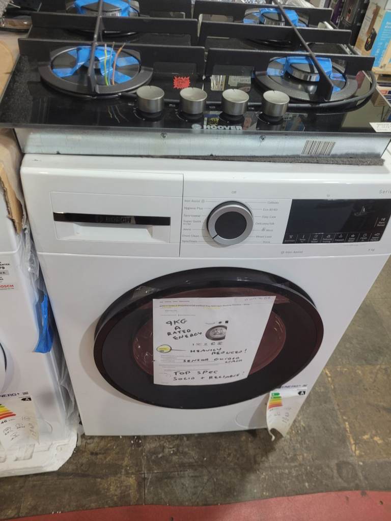 BOSCH WHITE SERIES 6 9KG WASHER-QUICK WASH-A RATED-IRON ASSIST