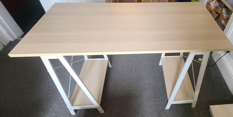 Habitat Trestle Table Office Desk - White