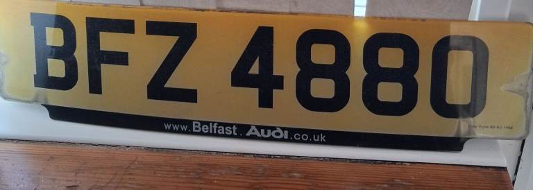 Private number plate BFZ4880. 