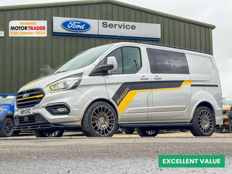 2019 Ford Transit Custom Crew Cab [SOLD SM] AUTO SWB SPORT BODYKIT L1H1 Limited 300 Camera EURO 6...