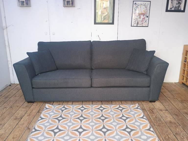 DFS 3 seater fabric sofa in charcoal grey-immaculate condition
