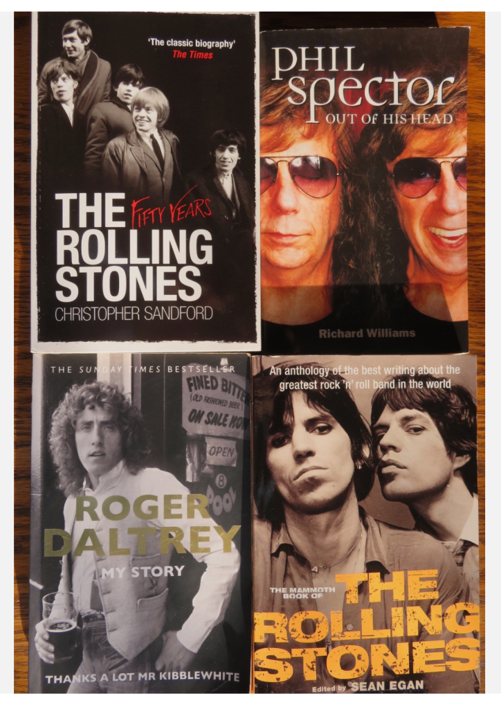 JOB LOT Rolling Stones (2) Roger Daltrey Phil Spector books