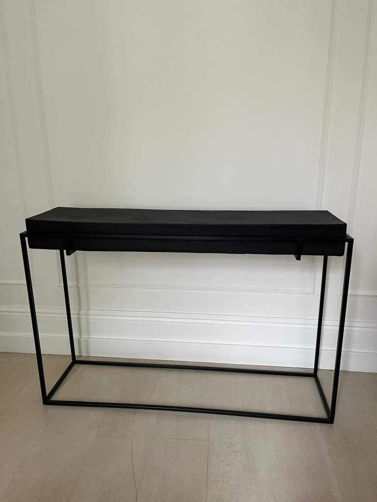 Black console table