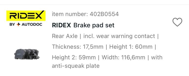  Brake disks and pads 
